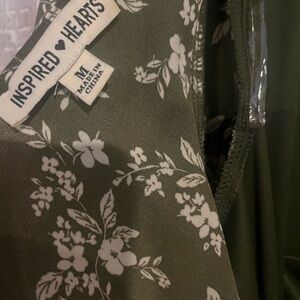 Inspired Hearts Sage Floral summer dress